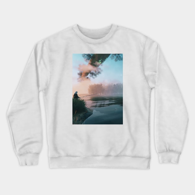 Valheim fishing Crewneck Sweatshirt by TeEmporium